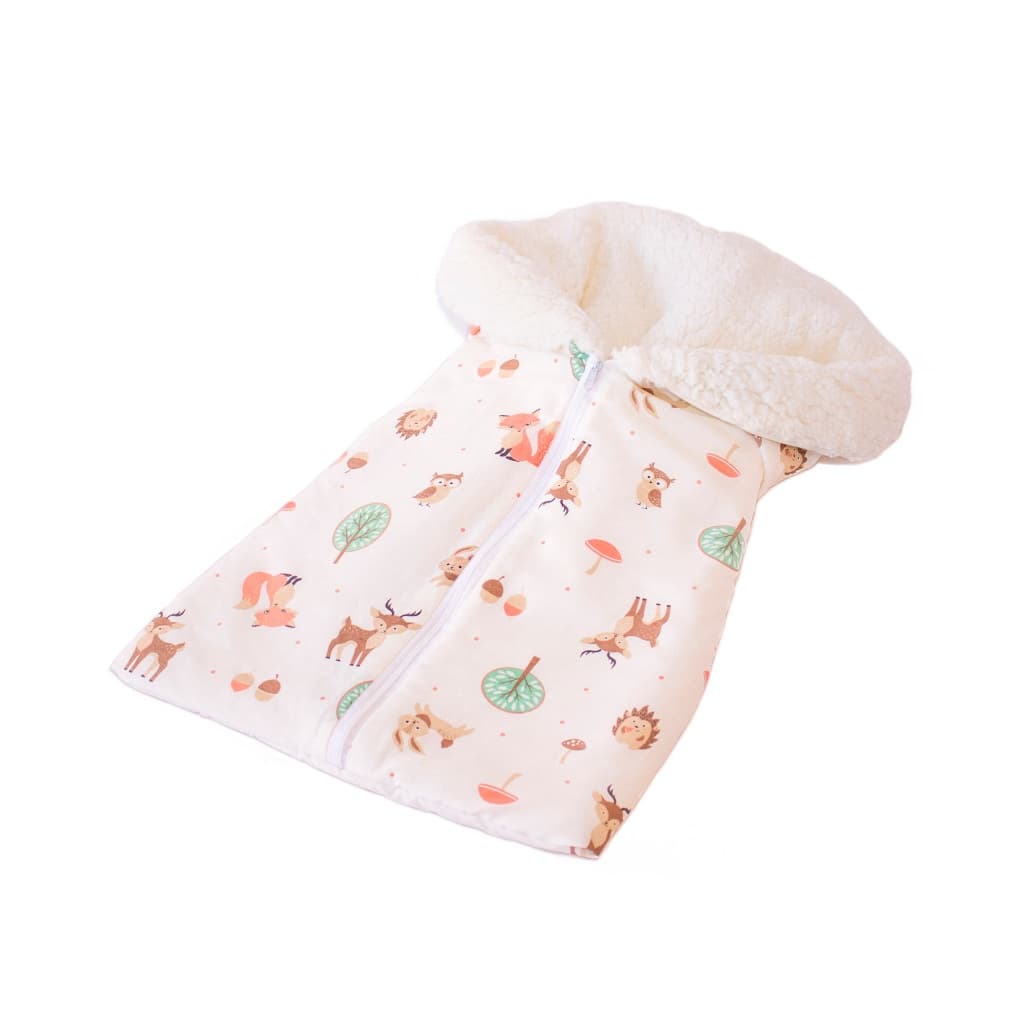 Saco de dormir casulo bebê Sherpa com ziper, para o frio , menino , menina, macio e confortável para seu nené.
