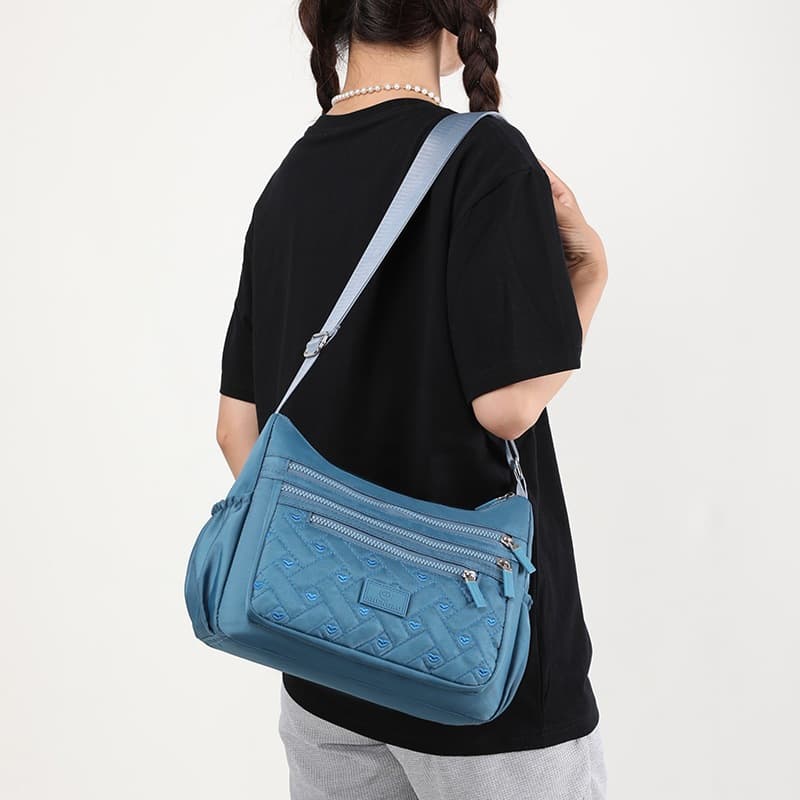 Bolsa feminina Pequena Nylon impermeável casual Transversal tiracolo