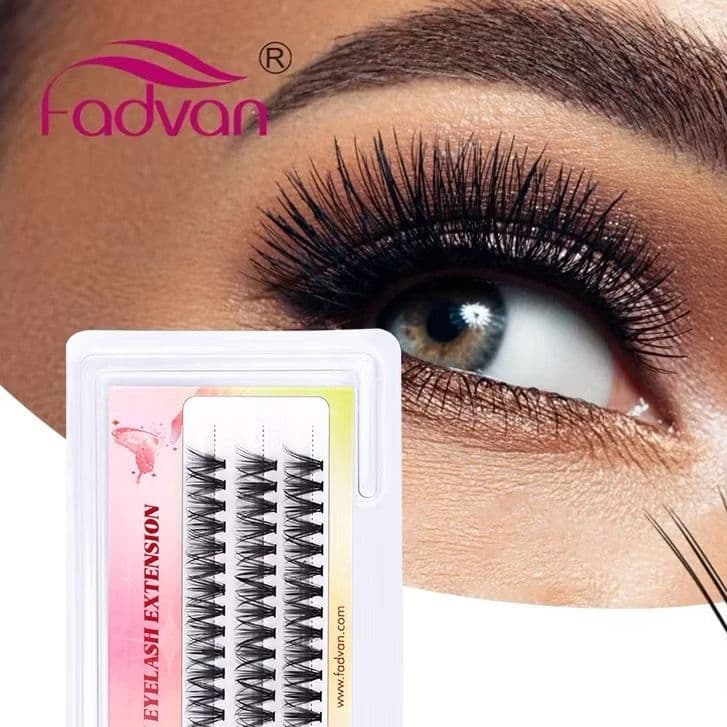Fadvan Cílios 20D 30D 40D DIY Cluster Fãs Volume Extensão Para Auto Aplicação Em Casa