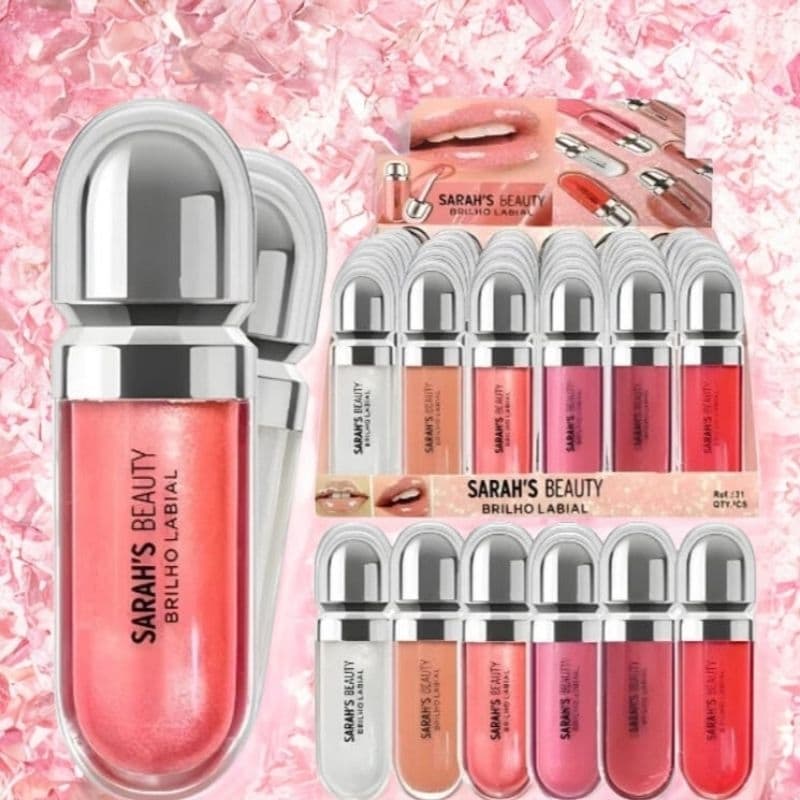 Gloss Labiais sarah's beauty Brilho intenso Hidratação e charme total nos lábios