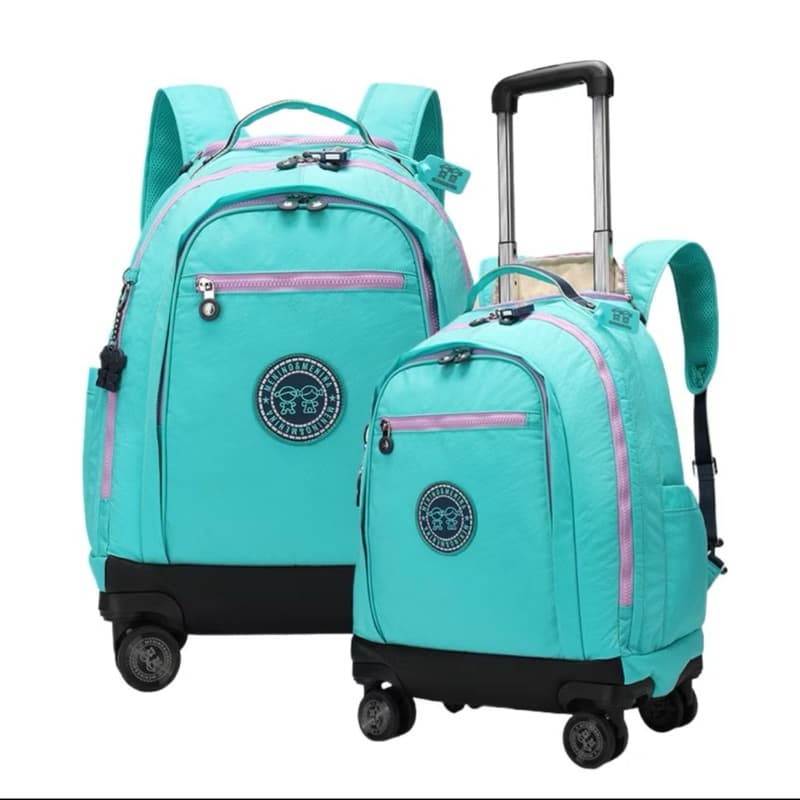 Mochila Executiva Escolar e Juvenil Grande com Carrinho e 4 Rodas 360º Menino & Menina