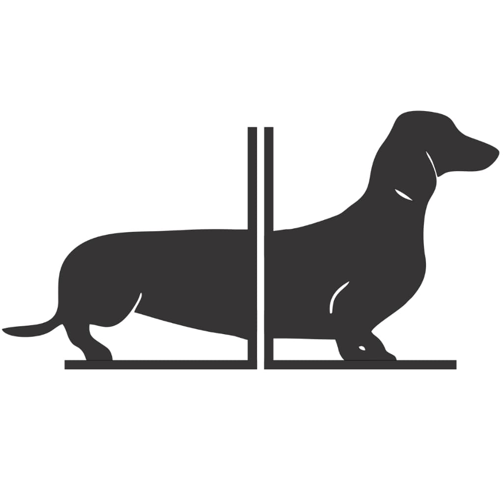 Suporte Organizador De Livros Cachorrinho Salsicha Feito Em Mdf Preto 1 Unidade
