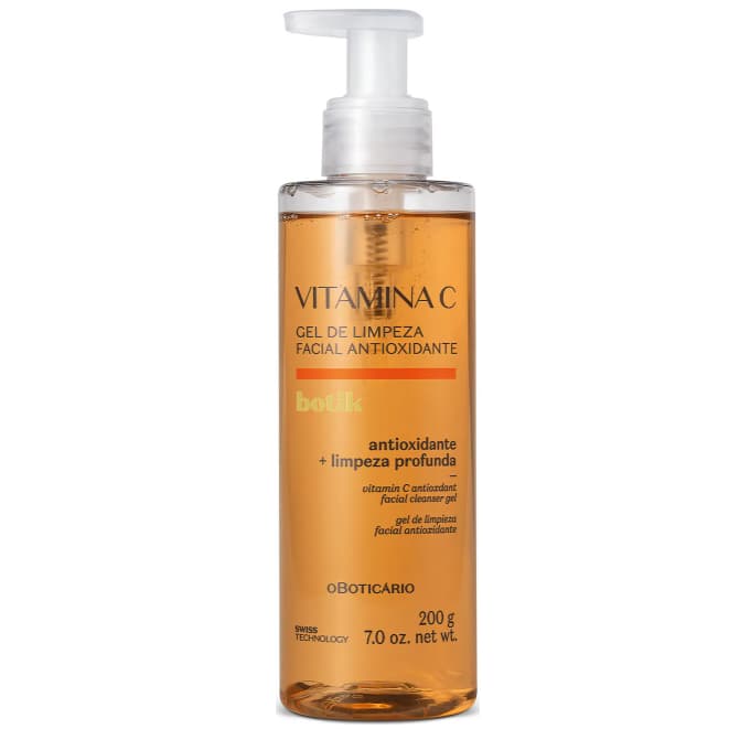 Gel de Limpeza Facial Antioxidante Botik Vitamina C 200g Sabonete Liquido Facial O Boticário
