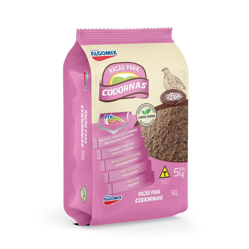 Ração para Codornas de Postura em Produção Algomix 5KG