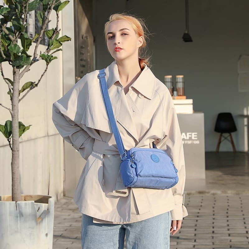Bolsa Feminina Transversal Impermeável Nylon Casual  uso diário