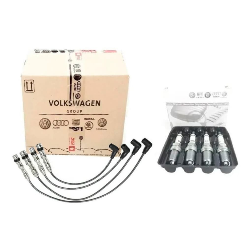 Kit Velas + Cabos Original Vw Fox Gol Saveiro G5 G6 G7