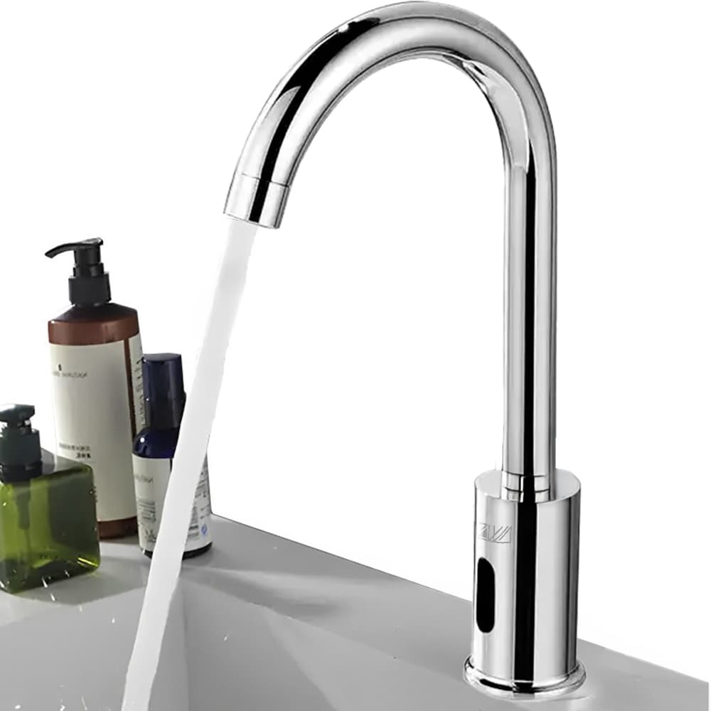 Torneira Com Sensor de Proximidade Automatica Para Banheiro Bico Aerador Cromada Funcao Sem Toque