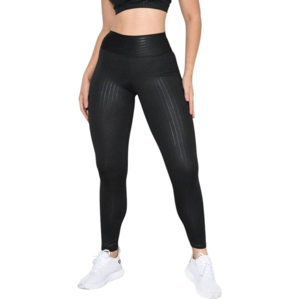 Calça Legging Feminina 3D Cirre Academia Cintura Alta Empina Bumbum