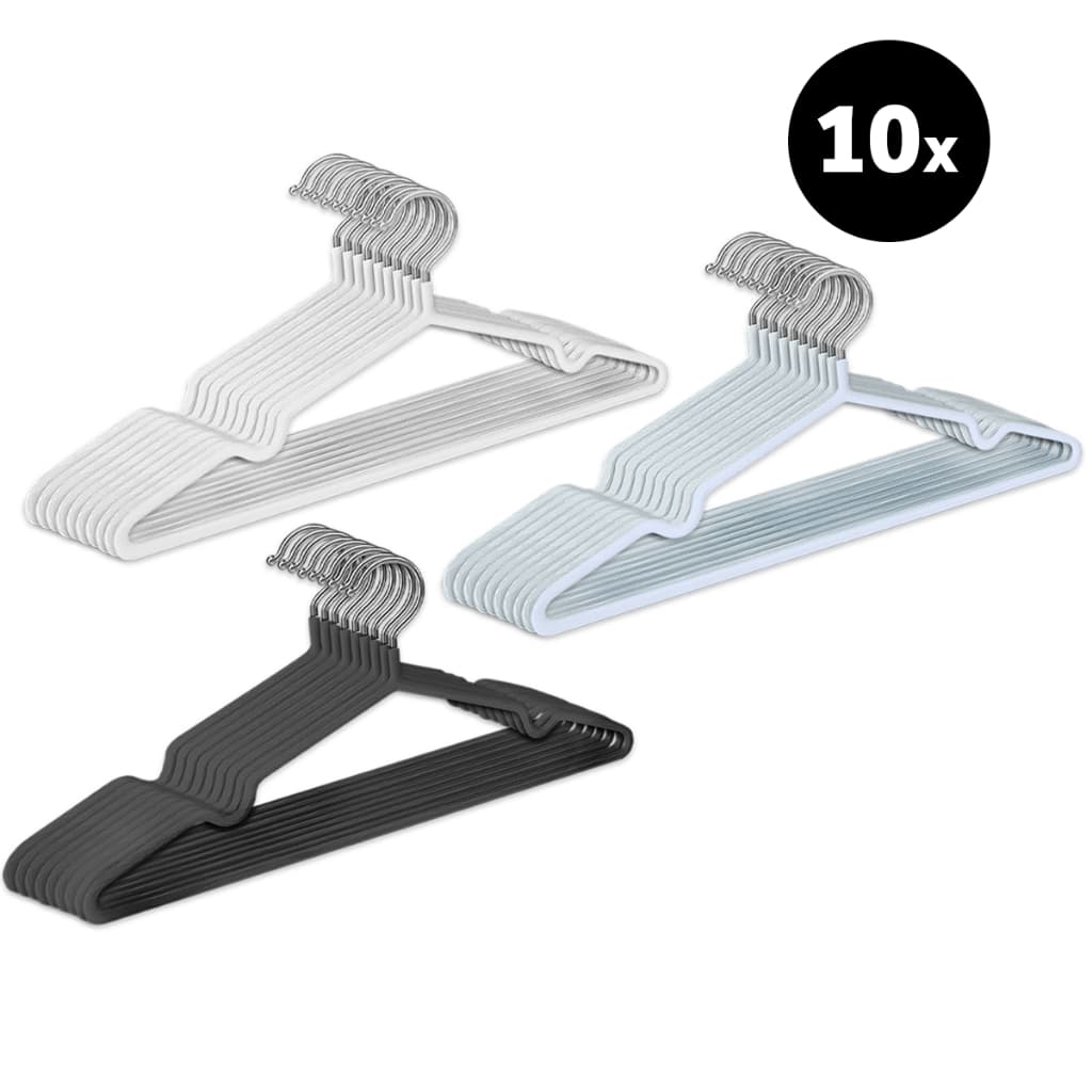 Kit 10 Cabide De Metal Emborrachado Adulto Roupa Calça Blusa Camisa Atacado Loja