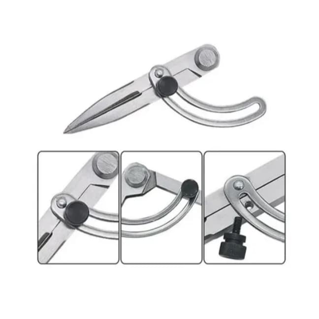 Compasso Ferramenta Couro Divisor Rotativo Artesanato 15,2cm
