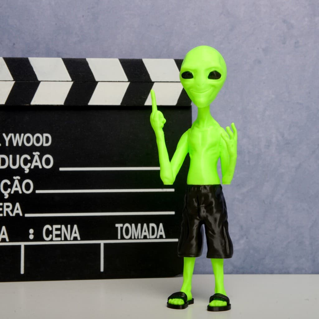 Boneco ET Alienígena Extraterrestre Alien Decoração Decorativo para Presente material plástico tamanho 18 cm