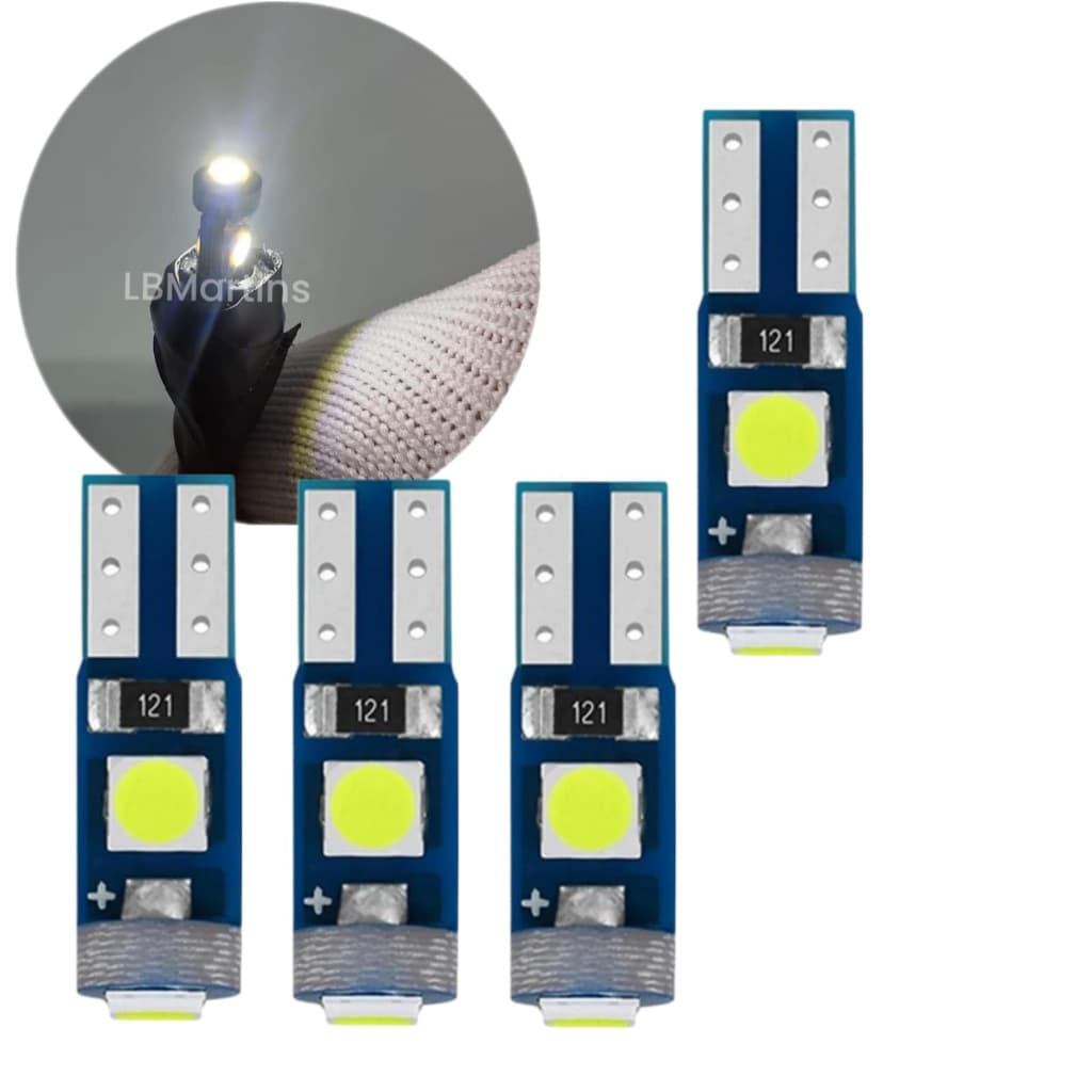 kit com 4 lampadas led t5 Para Painel ar condicionado corsa/astra/