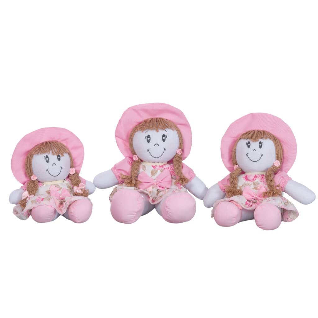 Trio de boneca de pano para Nichos e decorações quarto de bebê Pelúcia Antialérgica Festa Temática