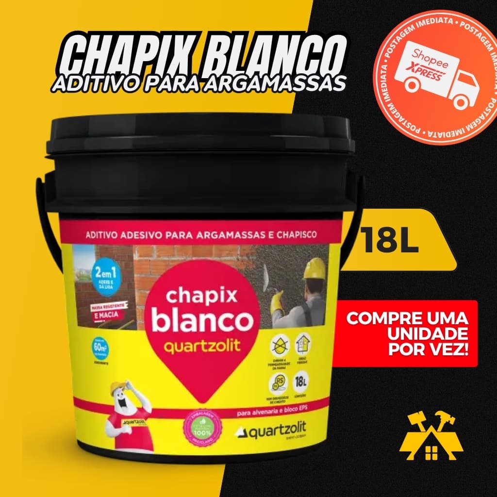 Aditivo Massa Chapix Blanco 18 L - Quartzolit
