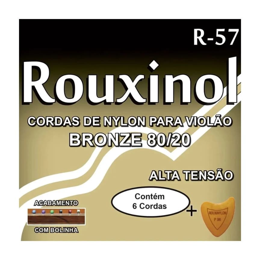 Encordoamento R-57 Rouxinol Violão Corda Nylon Com Bolinha