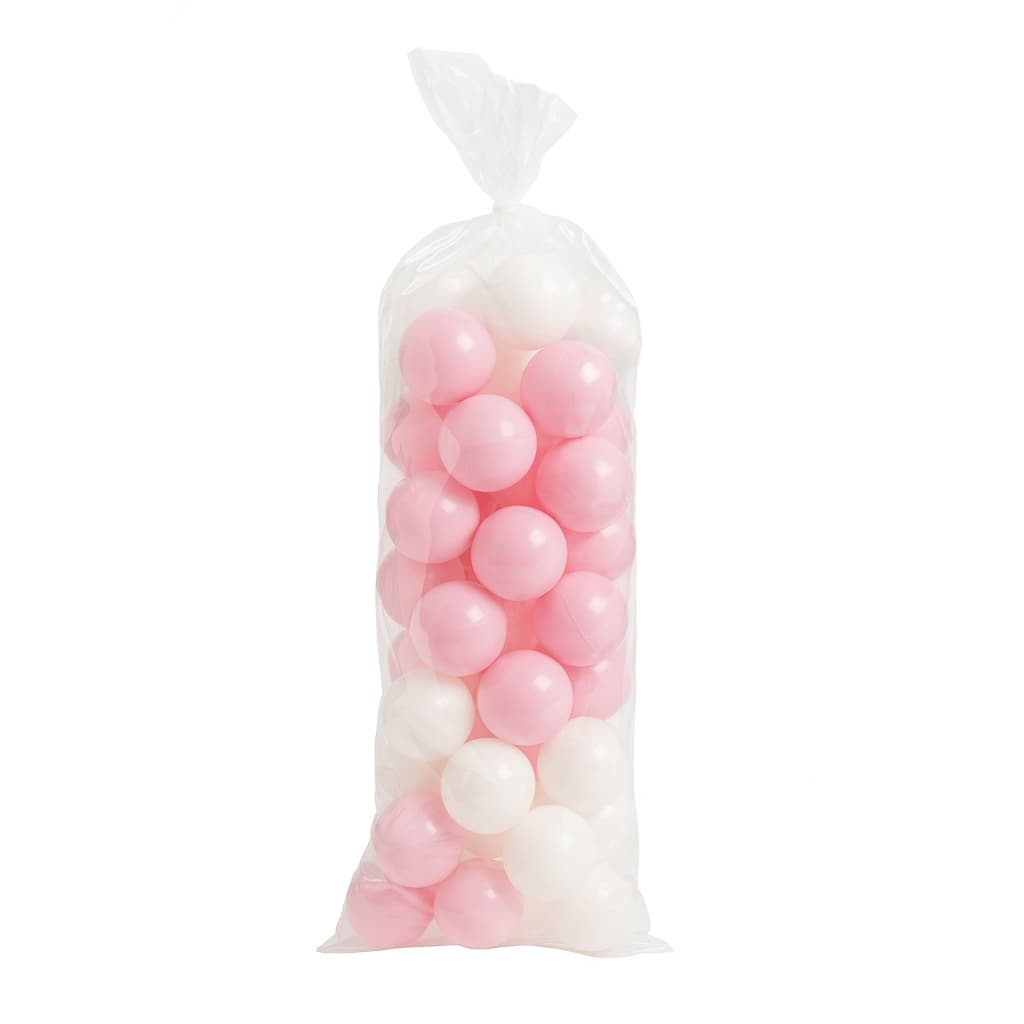 🍼 50 Bolinhas Rosa  e Brancas  para Piscina Infantil – Seguras e Divertidas | RECOM KIDS