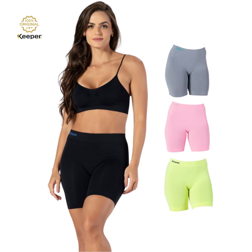 Bermuda Térmica Feminina Anti Assadura Corrida Sem Costura Keeper