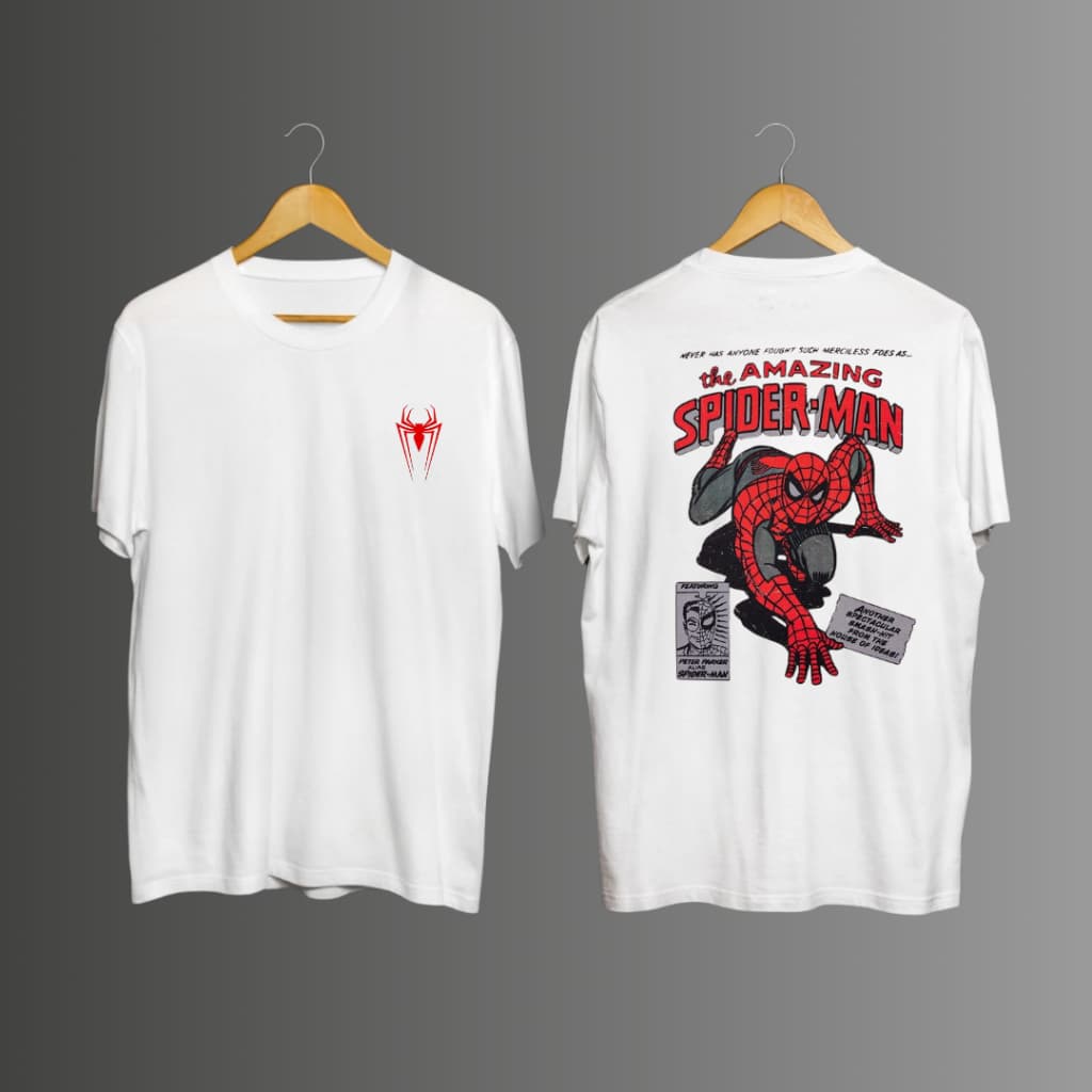 Camiseta Básica Homem Aranha Camisa Spider Man Amazing Desenho Geek Promoção Envio Rápido