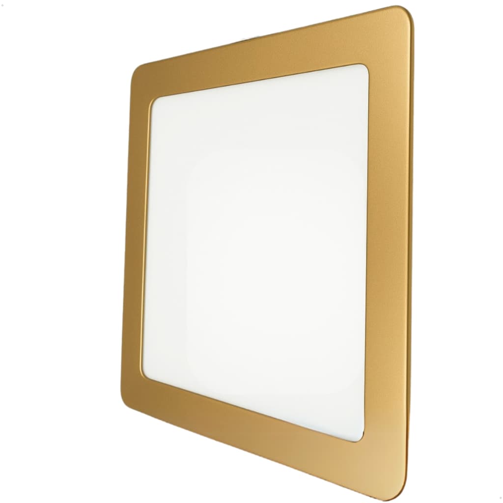 Luminária Painel Plafon Led de Embutir 18W 6500K Dourado Crie Construa