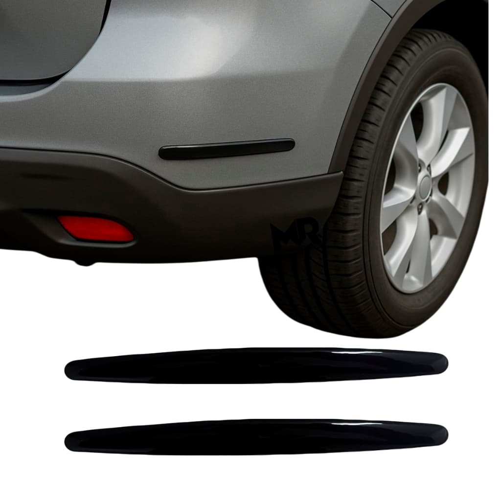 Par Adesivo Silicone Protetor Quina Parachoque Universal Preto