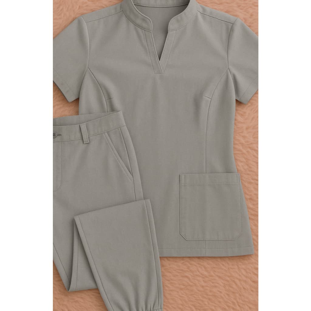 Pijama Cirurgico / Scrub Com Gola Padre + BORDADO NOME E PROFISSÃO INCLUSO