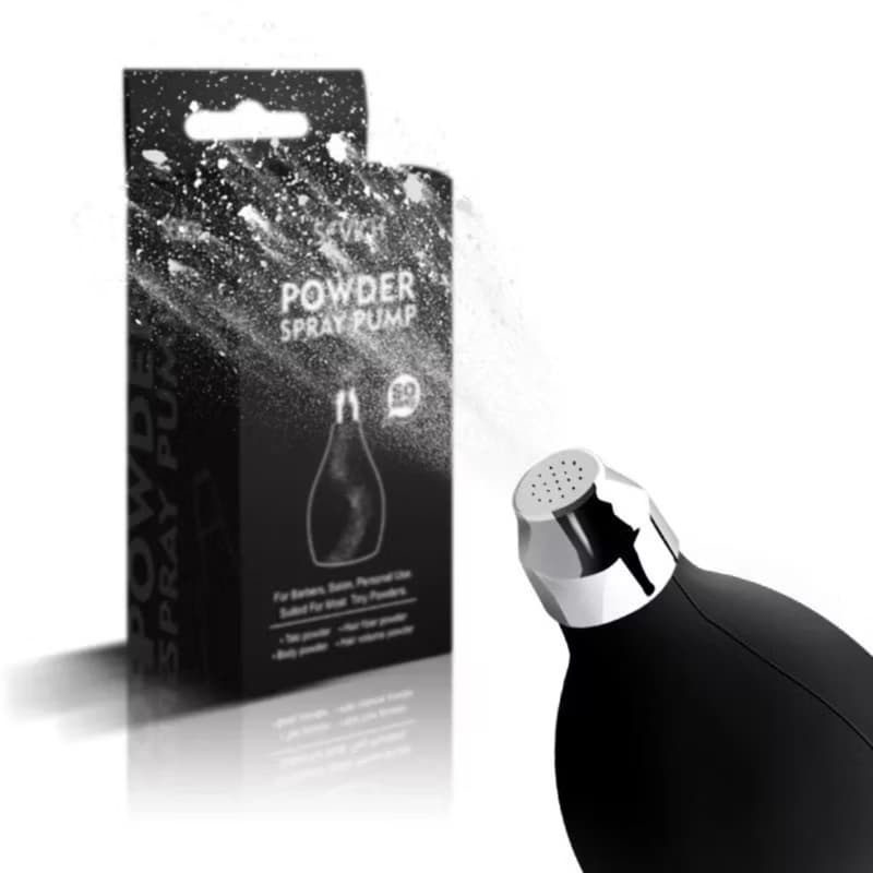 Talqueiro Barbearia Bombinha De Silicone Pó Talco Borrifador