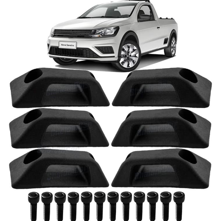 Kit Com 6 Gancho Da CaÇAmba Saveiro G5 E G6 + Parafuso