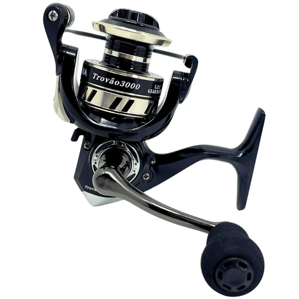 Molinete Pesca 6 Rolamentos Drag 6 Kg Carretel De Aluminio Trovão 3000