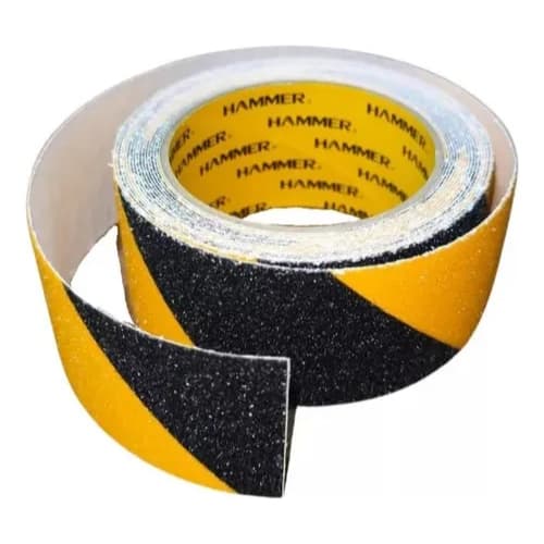 Fita Antiderrapante Demarcação 50mmx5m Preto Amarelo Zebrada