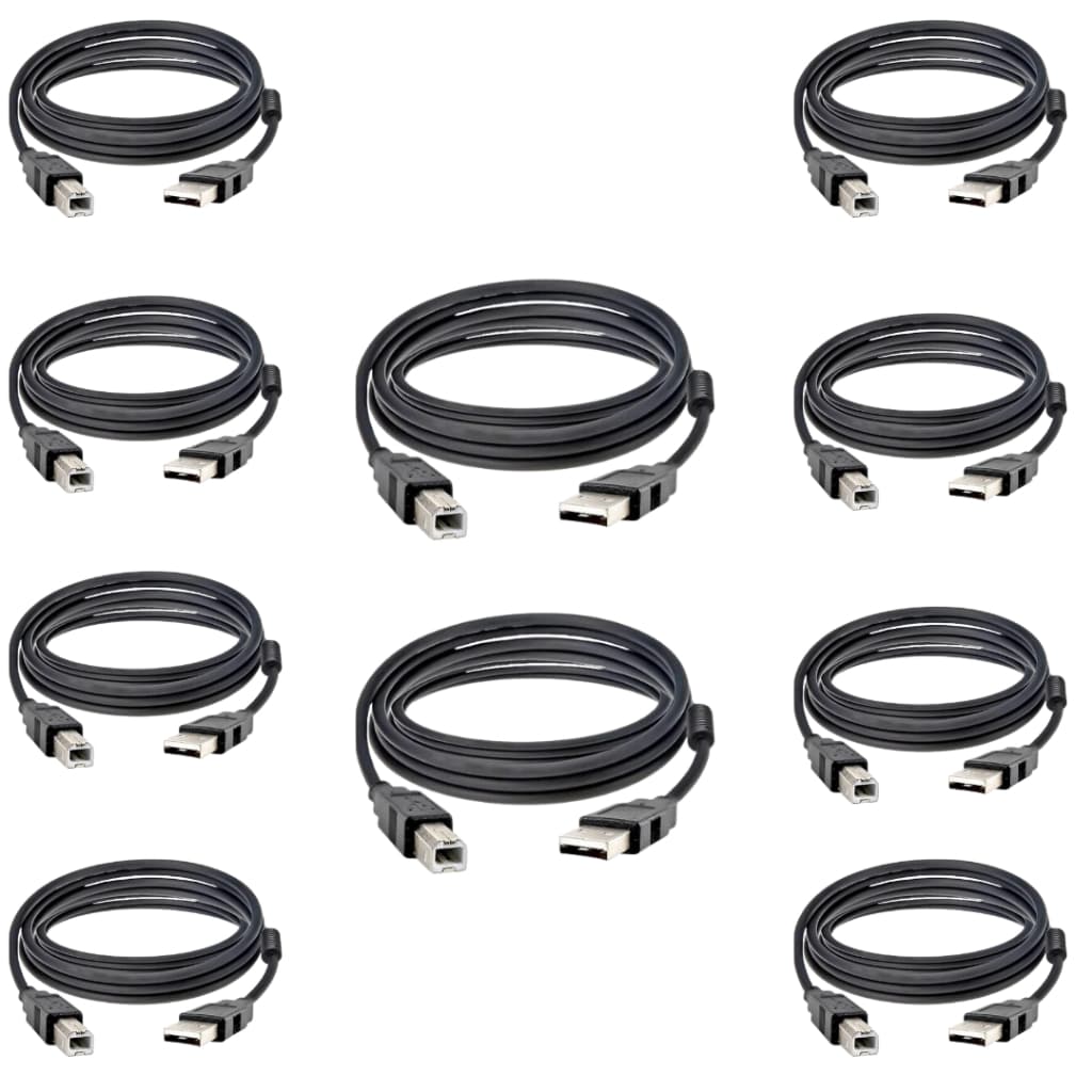 Kit 10 Cabos P Impressora Universal Hp Epson Cannon Bematech