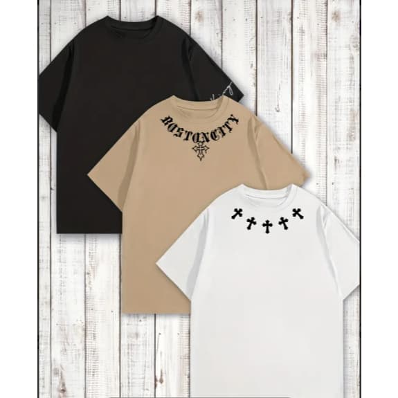 Kit Camiseta Masculina Streetwear Cruz Boston City Envio Imediato