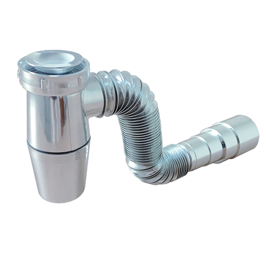 Sifão Copo Sanfonado Universal Extensível Flexível para Pias