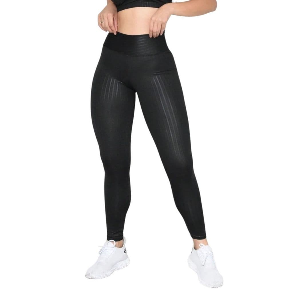 Calça Legging Feminina 3D Cirre Academia Cintura Alta Empina Bumbum