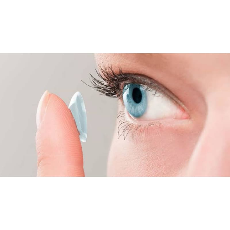 Um Par Lentes de Contato Incolor Toric Para Astigmatismo