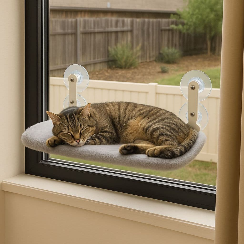 Cama Gato Suspensa Janela Ventosa Rede Caminha Conforto Pet Premium