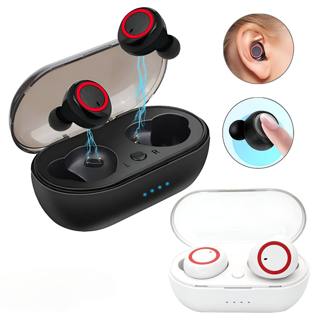Fone de ouvido bluetooth TWS Y50 Qualidade de som disponível Preto e Branco