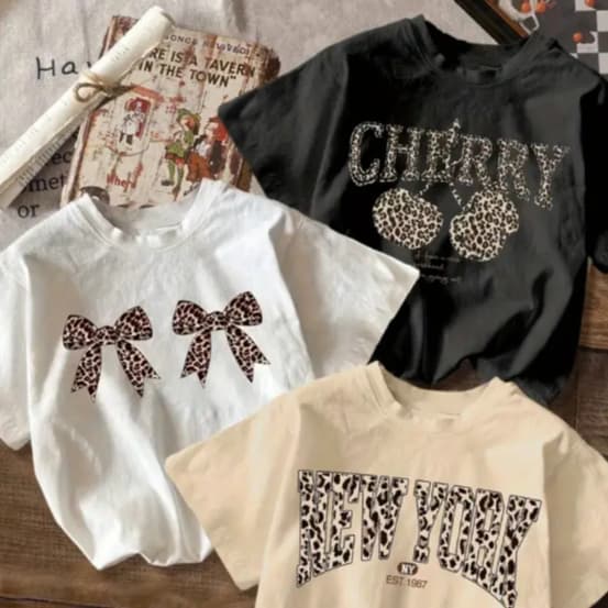 Kit 3 Camiseta Feminina Estampada Cherry Oncinha Lançamento 2025