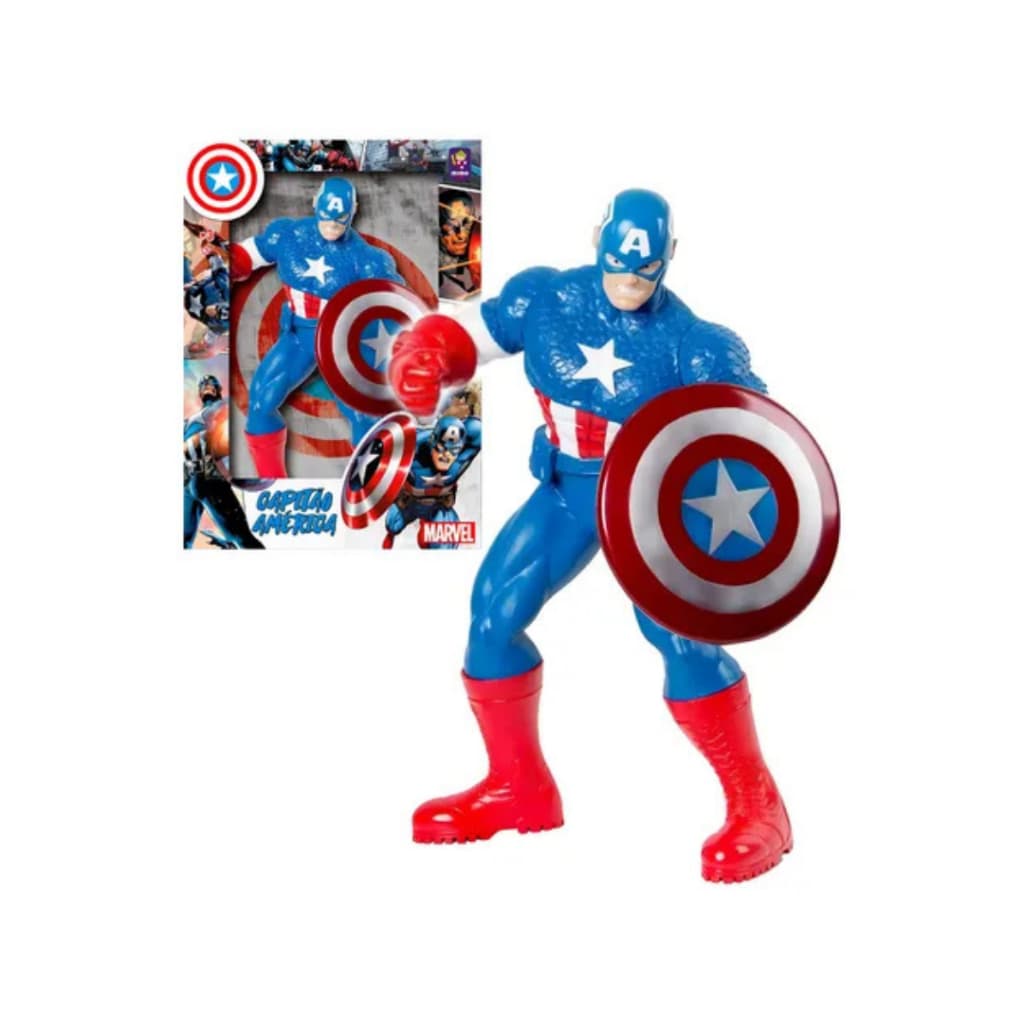 Boneco Capitão América 45 cm Vingadores Marvel - Mimo Toys