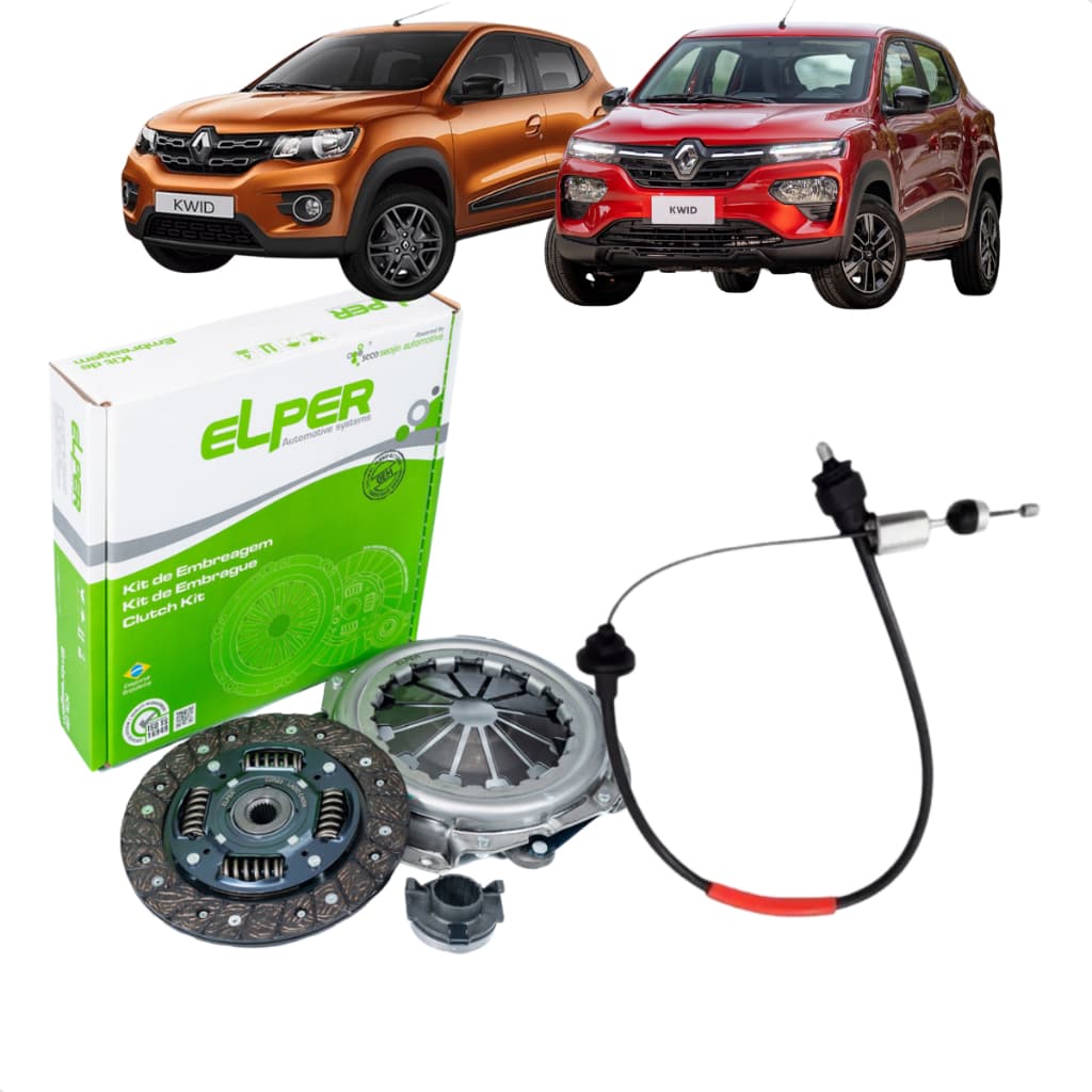 Kit Embreagem Elper Com Cabo Embreagem Tuba Kwid 1.0 12v 2017 2018 2019 2020 2021 2022 2023 2024/...