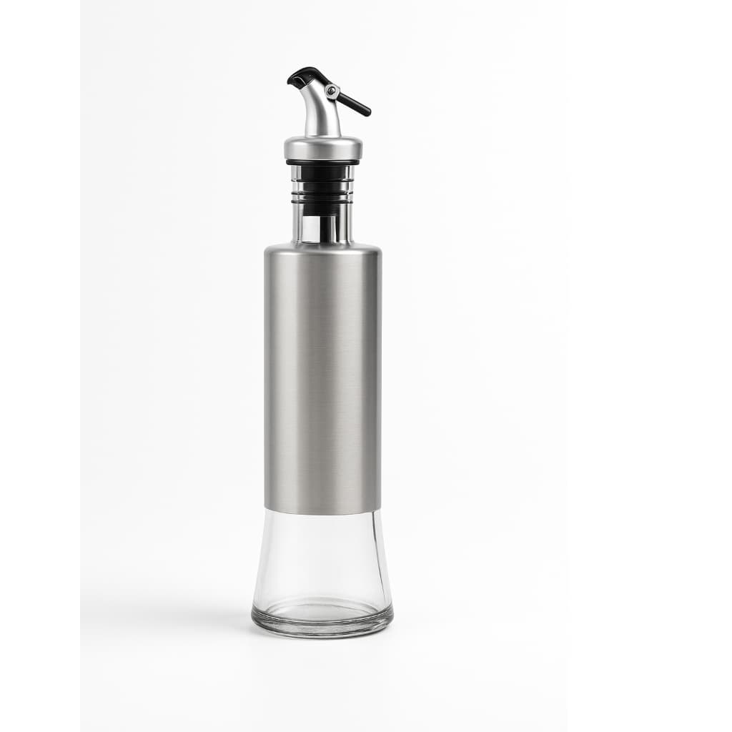 Galheteiro Porta Azeite Vinagre Dispenser Vidro Aço Inox