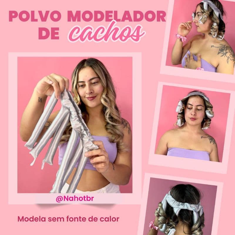 🌀ATACADO  **Polvo Modelador de Cachos de Cetim + Xuxinha de Brinde!** 🌀📦 Envio Imediato | Pronta Entrega