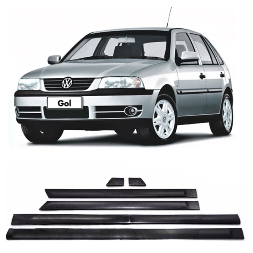 Friso Lateral Gol G3 G4 2001 2002 2003 2004 2005 2006 2007 2008 2009 2010 4 Portas Parati G3 G4 Preto Modelo Largo