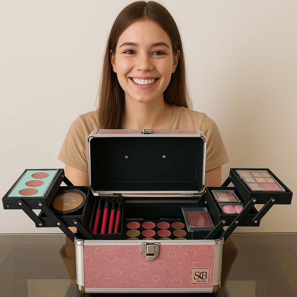 Maleta De Maquiagem Completa Grande Make Profissional Adulta