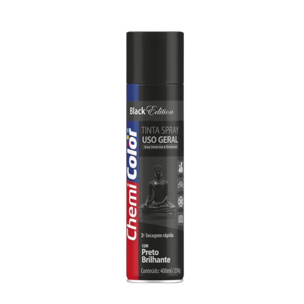 SPRAY UG PRETO BRILHANTE 400ml - CHEMICOLOR