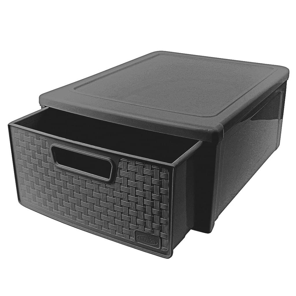 Gaveteiro Modular Rattan Empilhável 8,2 Litros Grande Resistente Unidade
