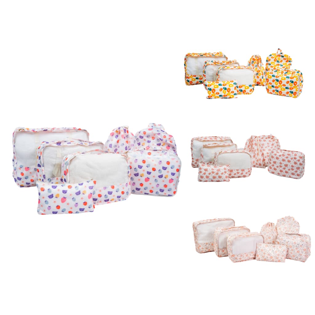 ORGANIZADOR PARA MALA DE VIAGEM KIT COM 7 PEÇAS ESTAMPADO