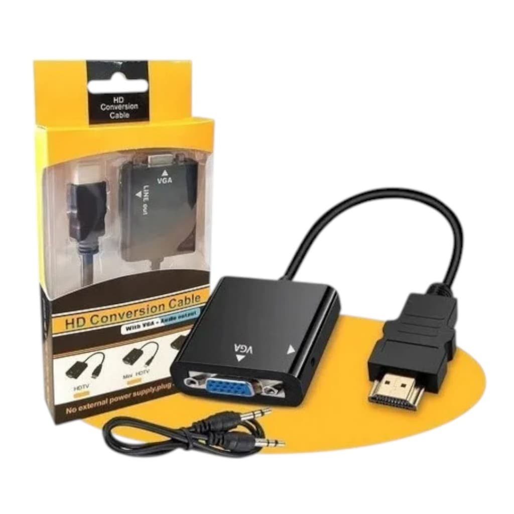 Cabo Adaptador Conversor Hdmi Vga Fácil De Usar