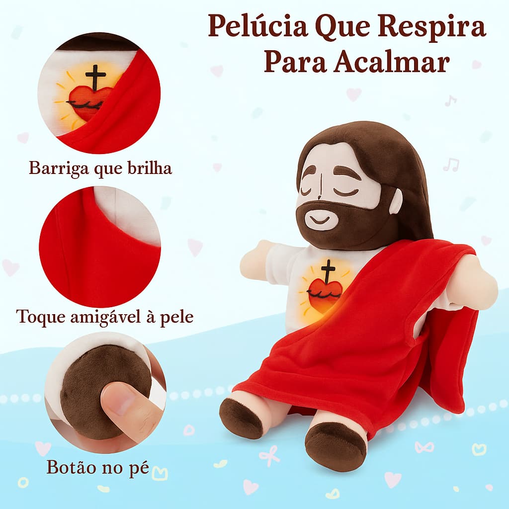 Boneco Jesus Que Respira e Alivia Ansiedade Sensorial – Envio BR Rápido