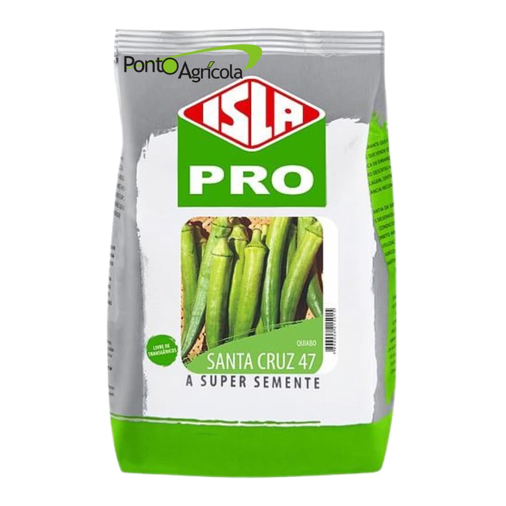 Semente de quiabo Santa Cruz Isla 500g sementes para plantar horta produtiva
