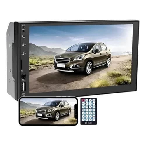 Central Multimídia Universal 2 din Rádio De Carro MP5 Video Player Bluetooth 7 Polega Kan
